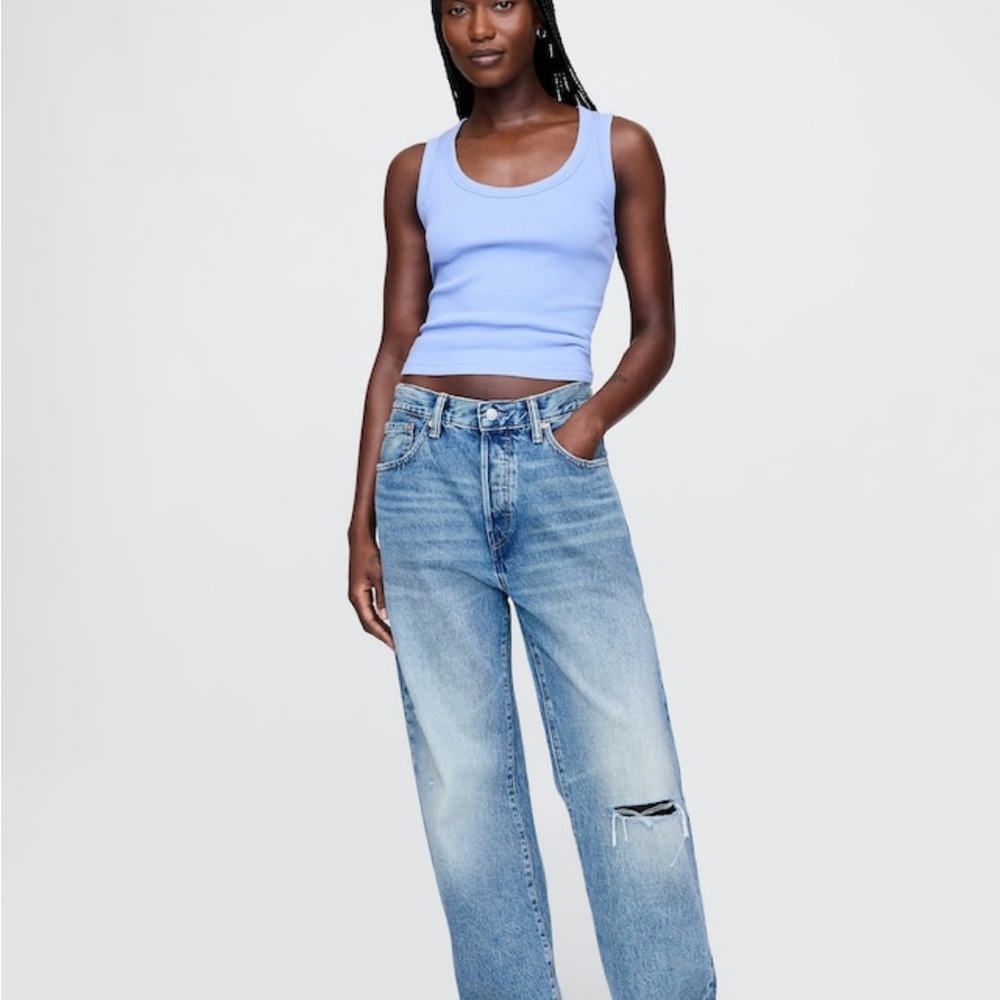 GAP Fitted Blue Tank Top